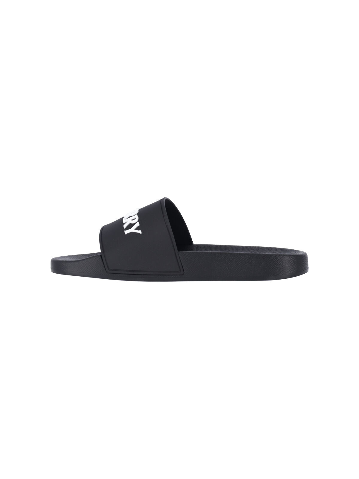 Black Logo Rubber Slides