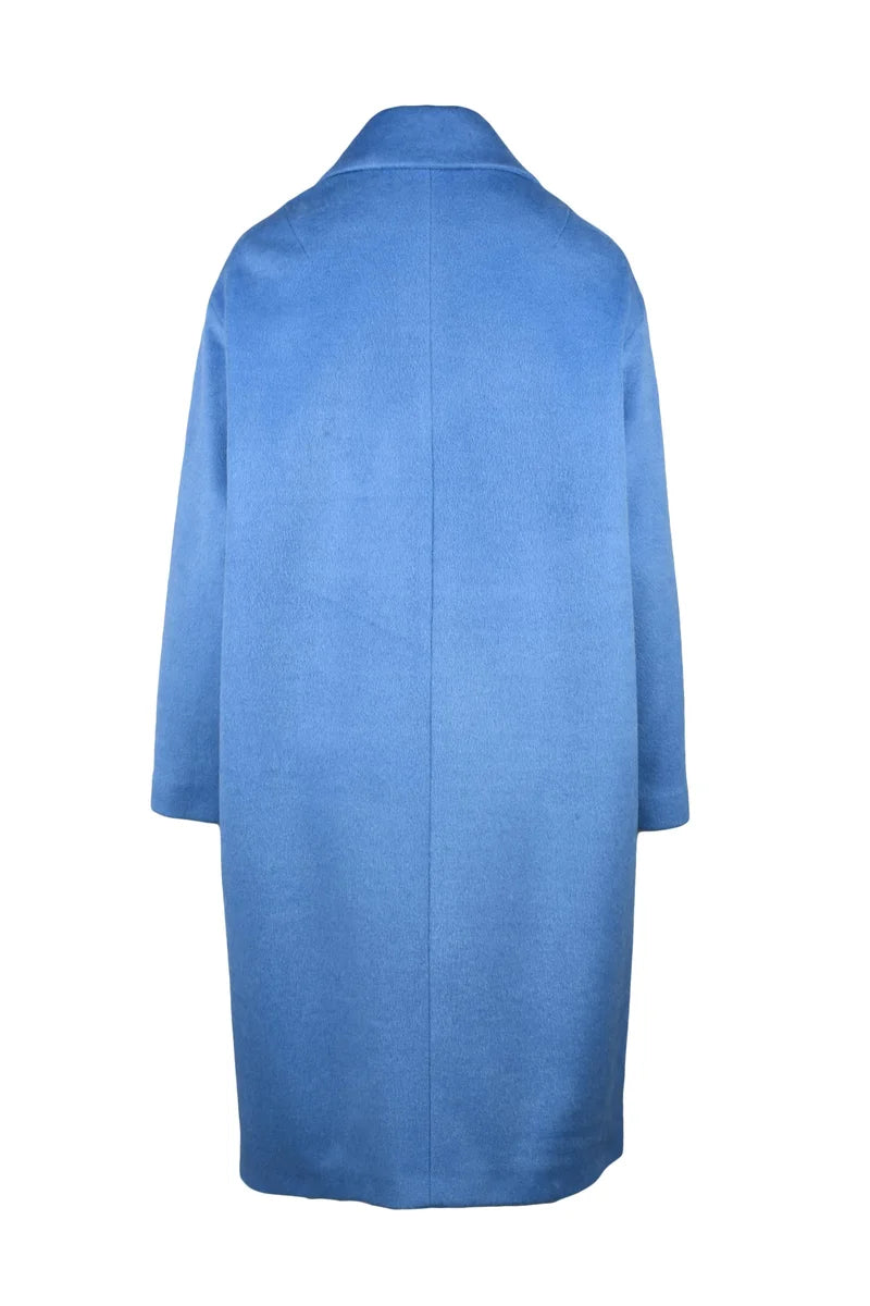 Double-Breasted Coat - Light Blue