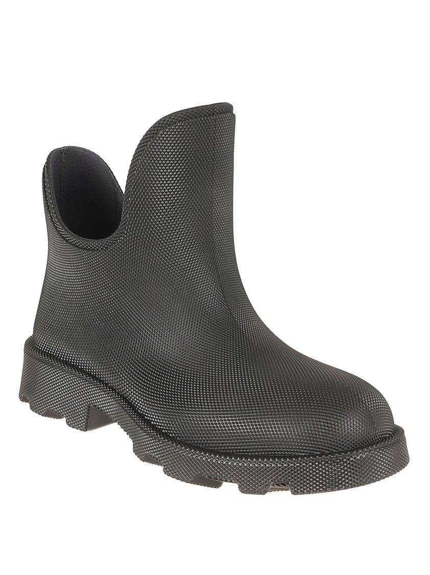 Textured Black Ankle Boots