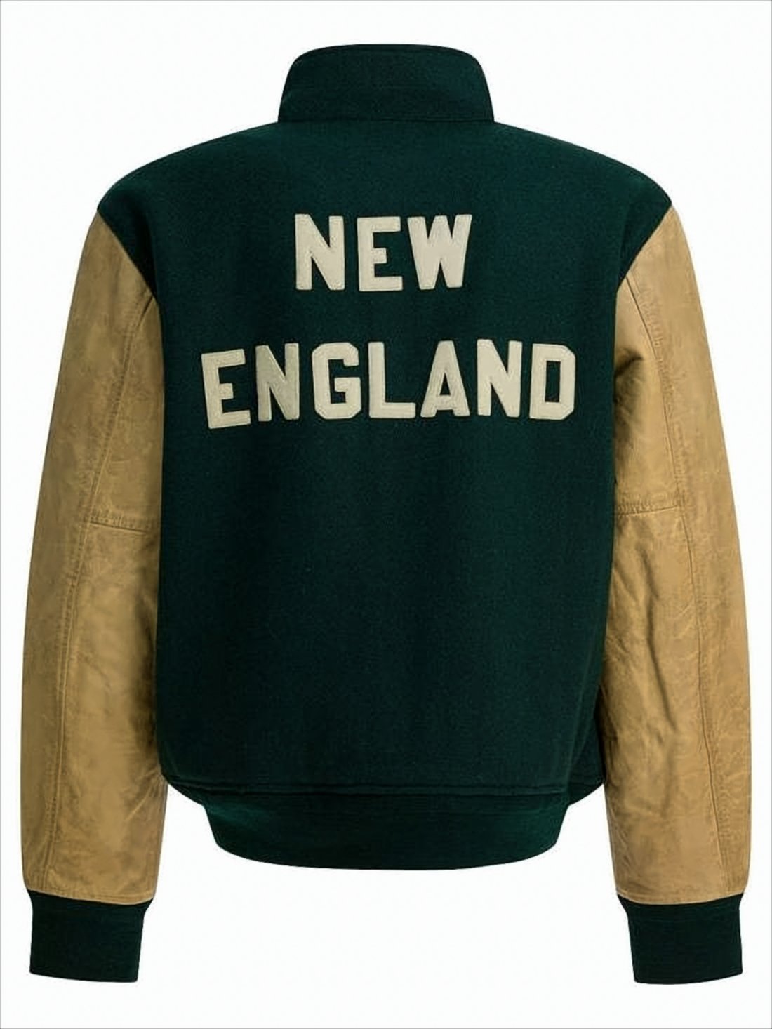 Dark Green Wool Bomber Jacket