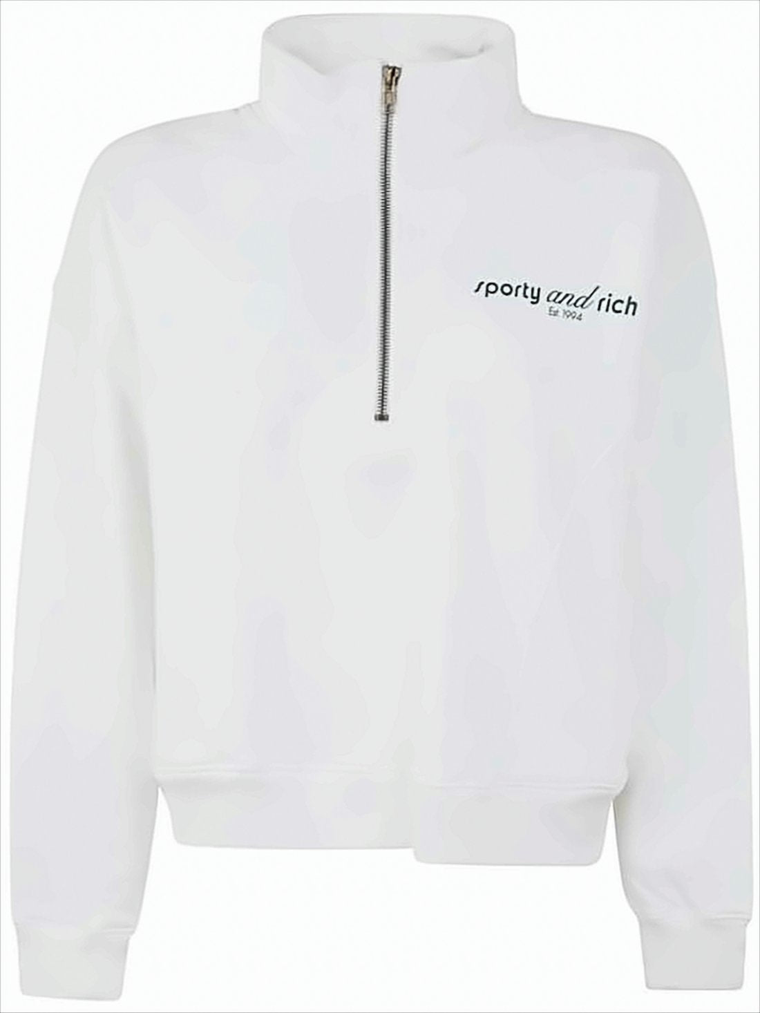 Half-Zip Long Sleeve Pullover with Ribbed Details