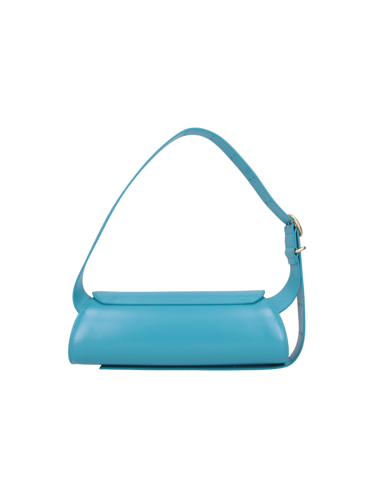 Blue Cannolo Cylindrical Calfskin Shoulder Bag