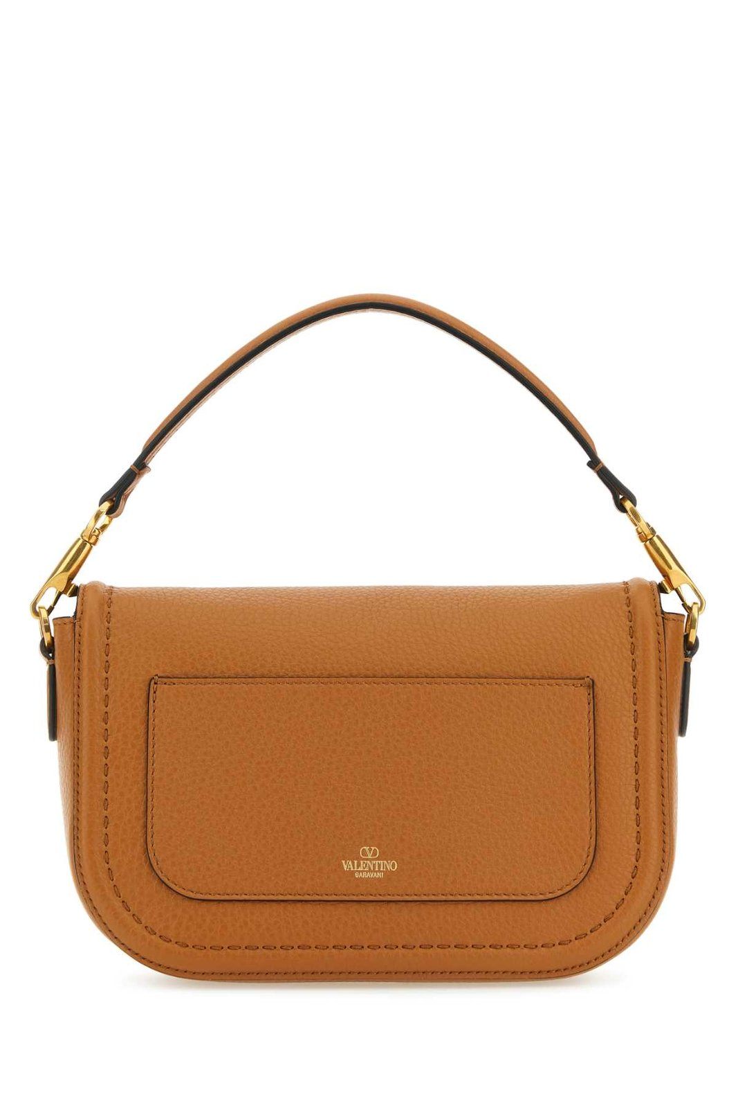 Structured Calfskin Leather Shoulder Bag