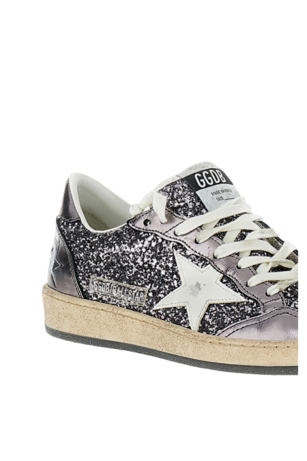 Ice Grey Ballstar Glitter Suede Sneaker