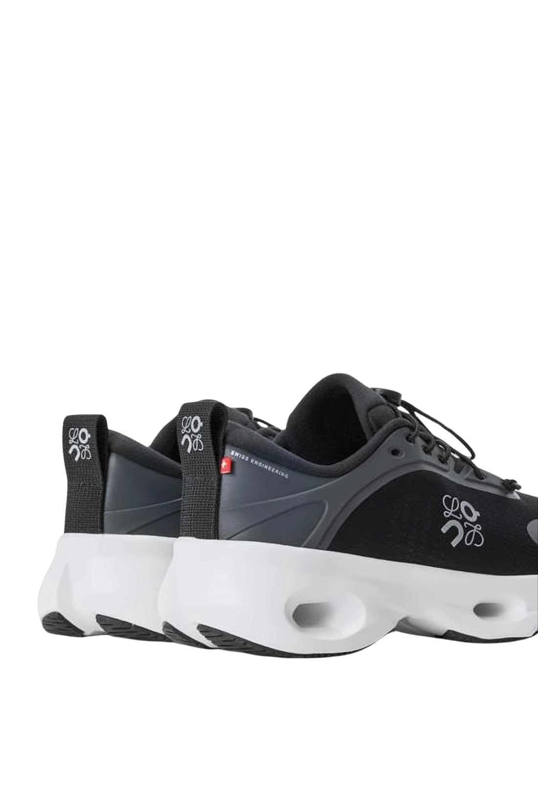 Sleek Black Mesh Sneakers