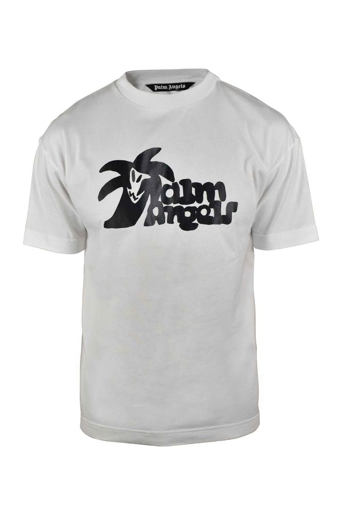 Palm Angels Logo Print Cotton T-Shirt