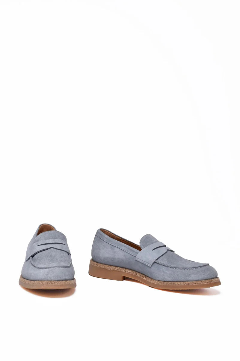 Suede Moccasin - Denim