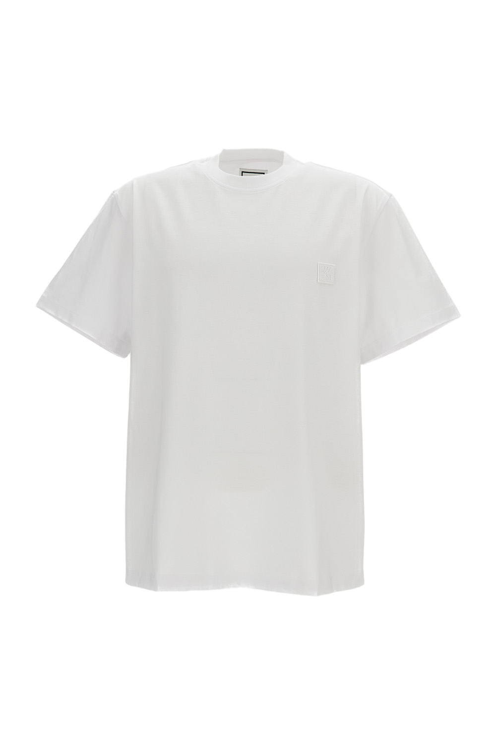 White Logo Cotton T-Shirt