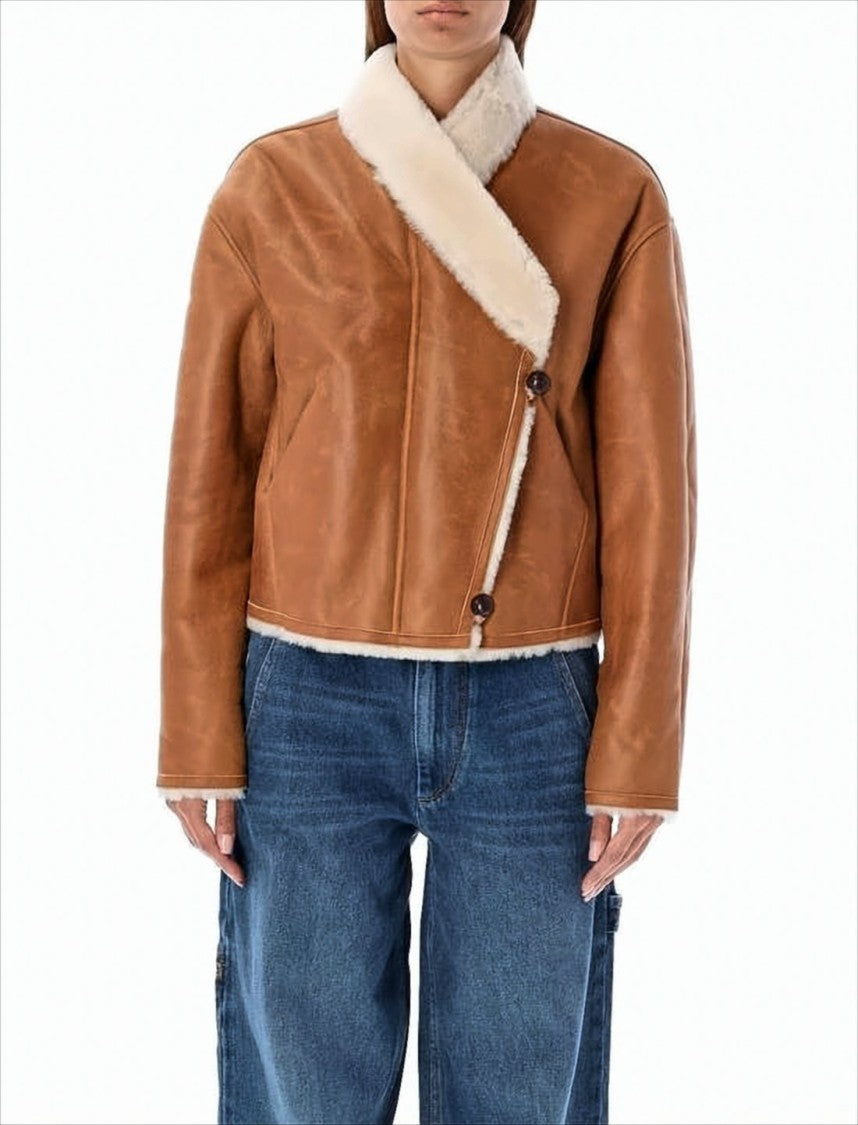 Cropped Jacket in Smooth Lambskin