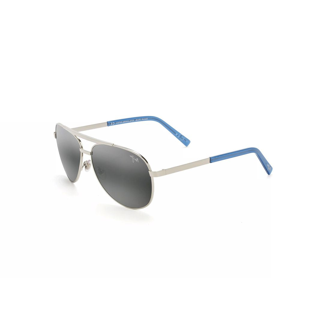 Seacliff Aviator-Style Metal Frame Sunglasses with Adjustable Nose Pads