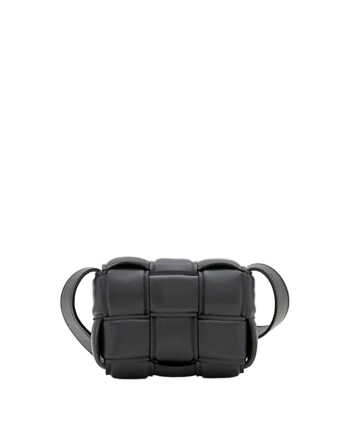 Compact Shoulder Bag with Padded Woven Design