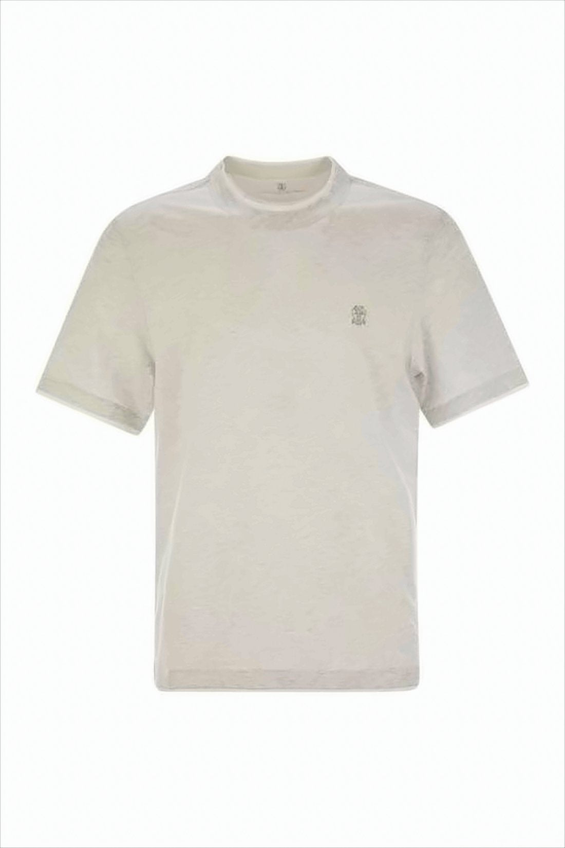 Heathered Textured Short-Sleeved Crew Neck T-Shirt