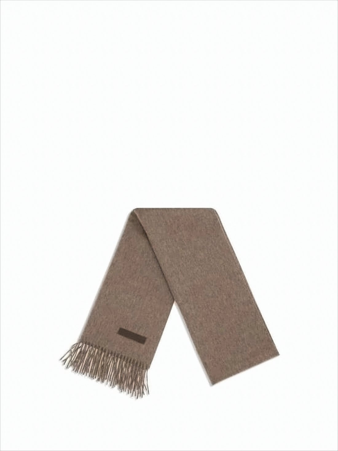Finely Woven Cashmere Scarf with Subtle Fringing