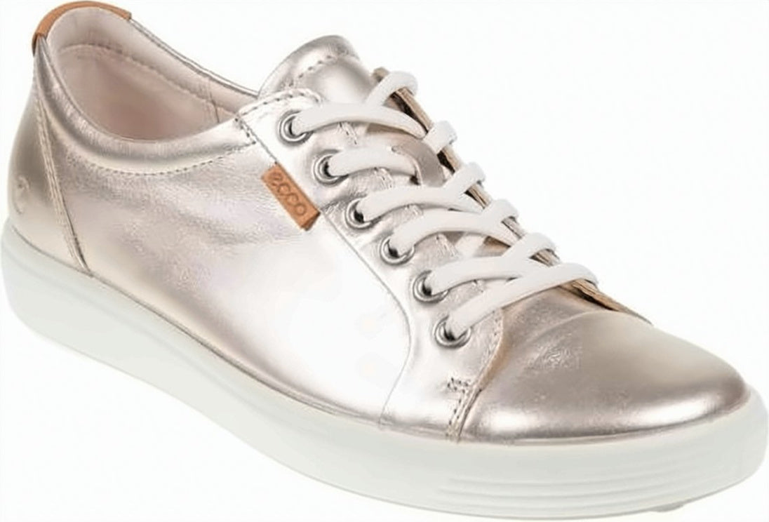 Low-Top Sneakers with Metallic Leather