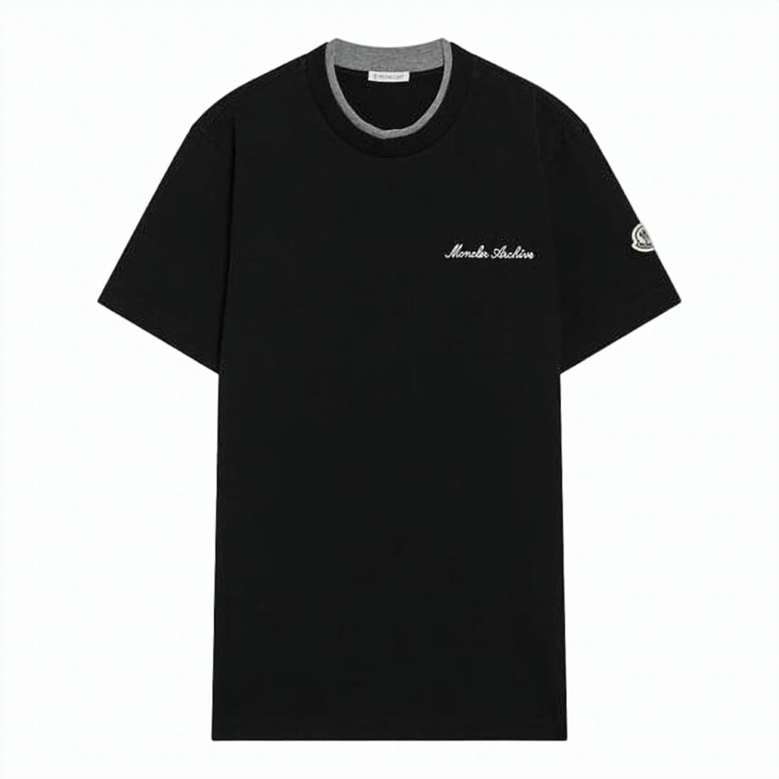 Short-Sleeve T-Shirt With Contrast Ribbed Neckline