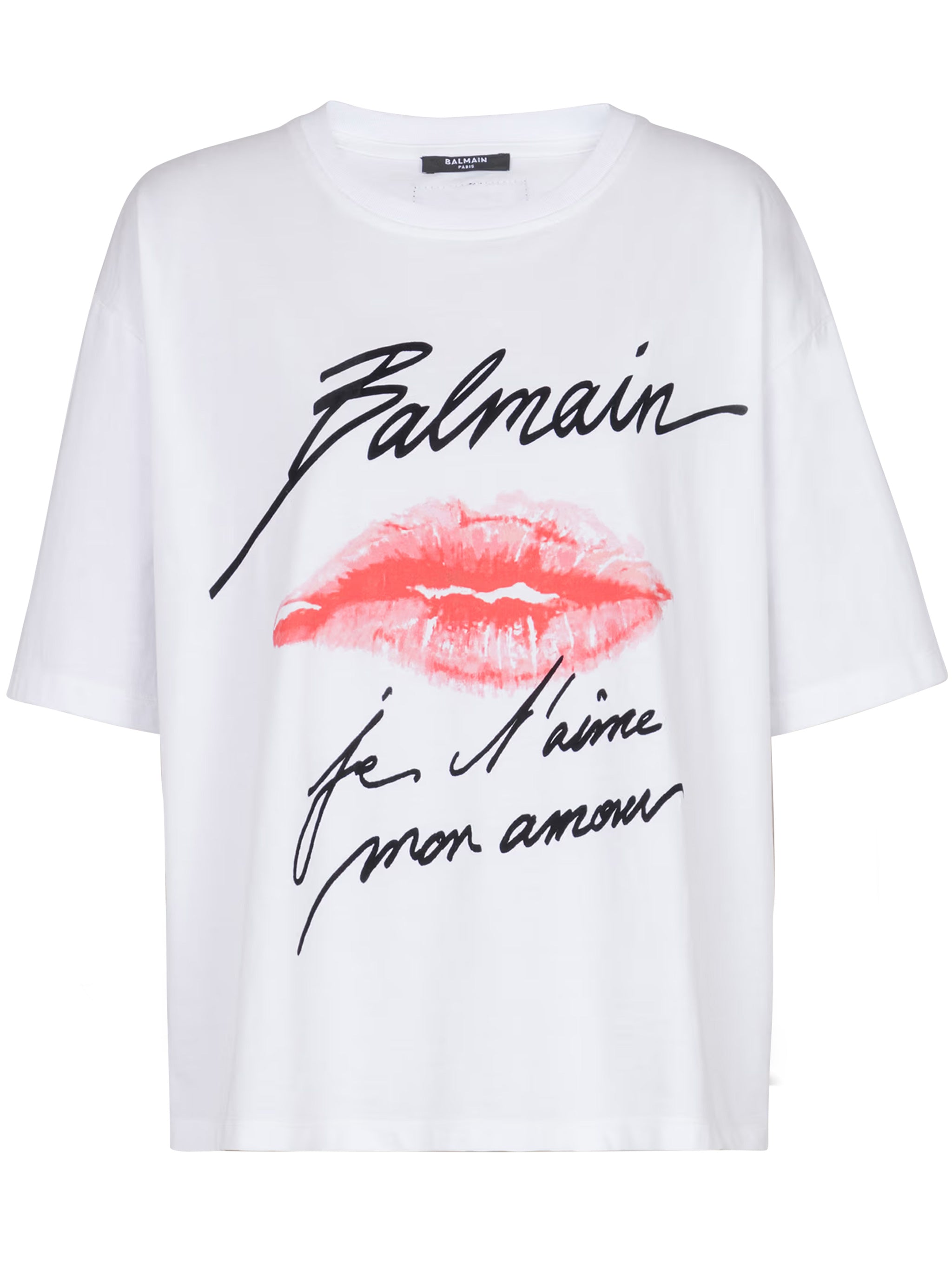 White T-Shirt Graphic Lip Cotton T-Shirt