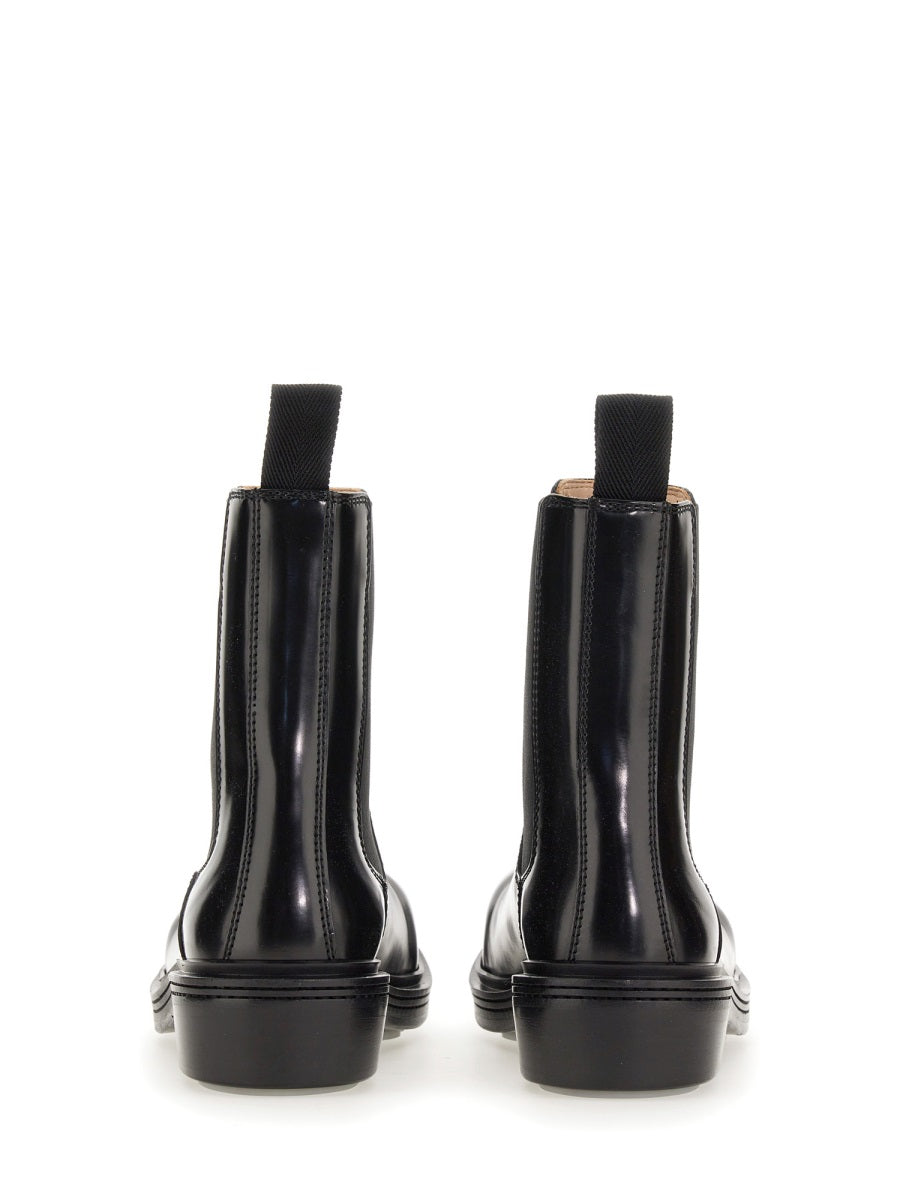Black Calf Leather Fireman Chelsea Boot