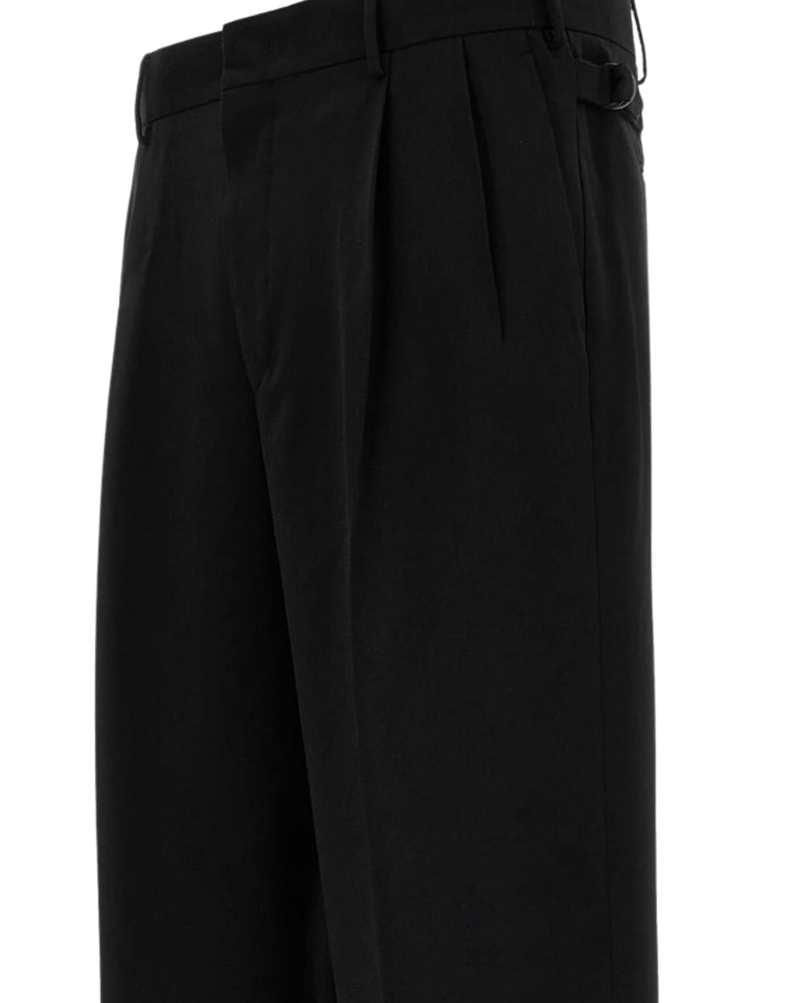 Men’S Pleated Black Trousers