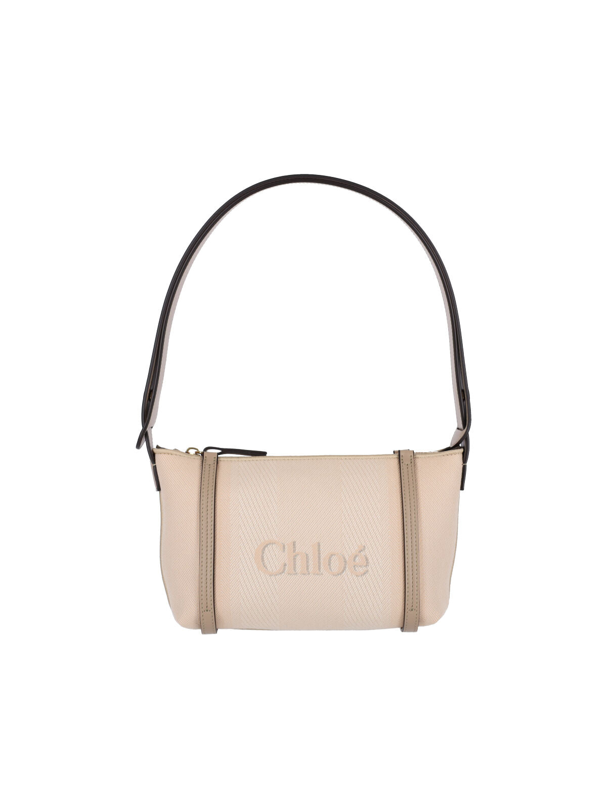 Carry Cotton Shoulder Bag with Leather Trim