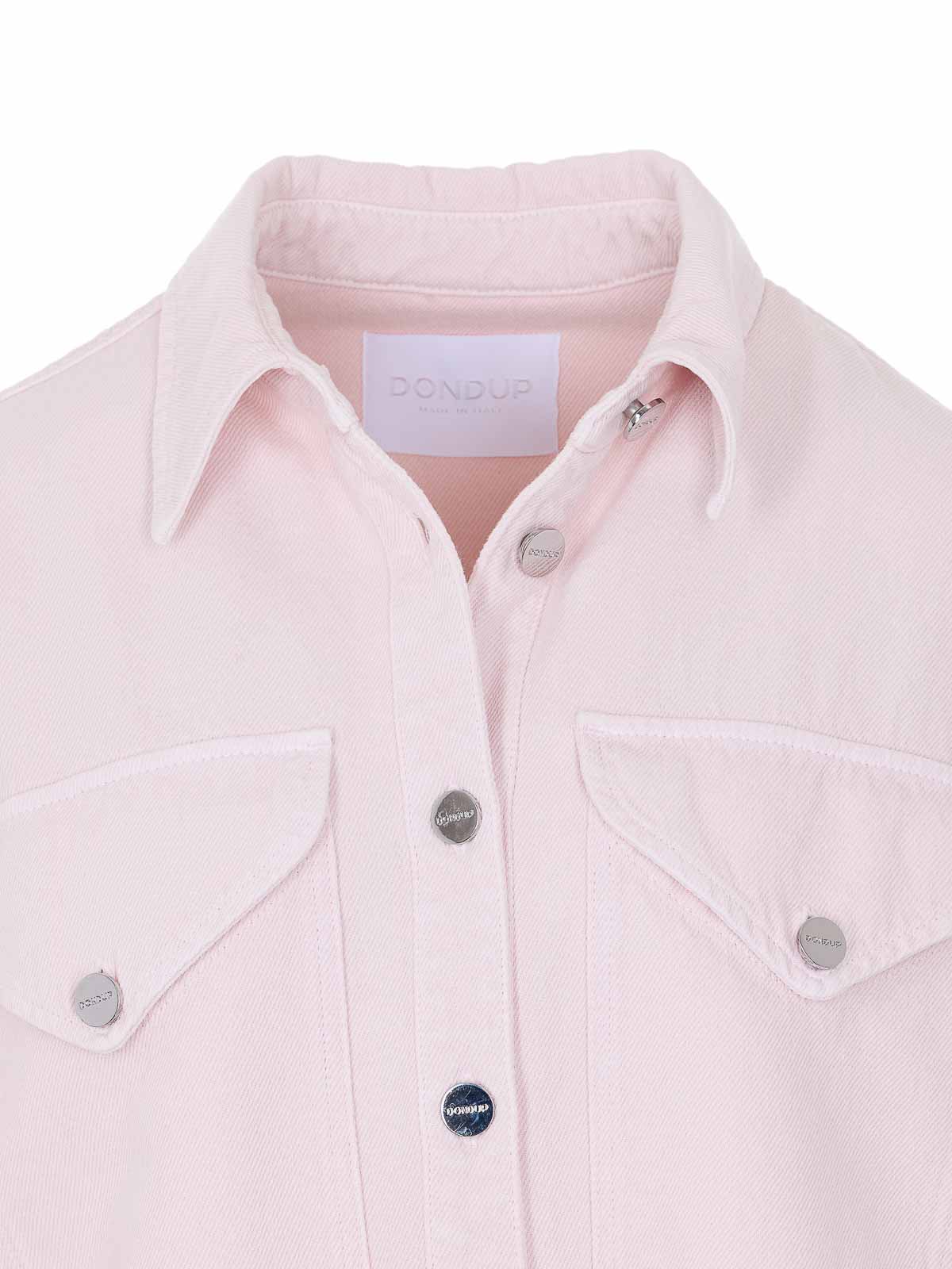 Pink Cotton Casual Overshirt