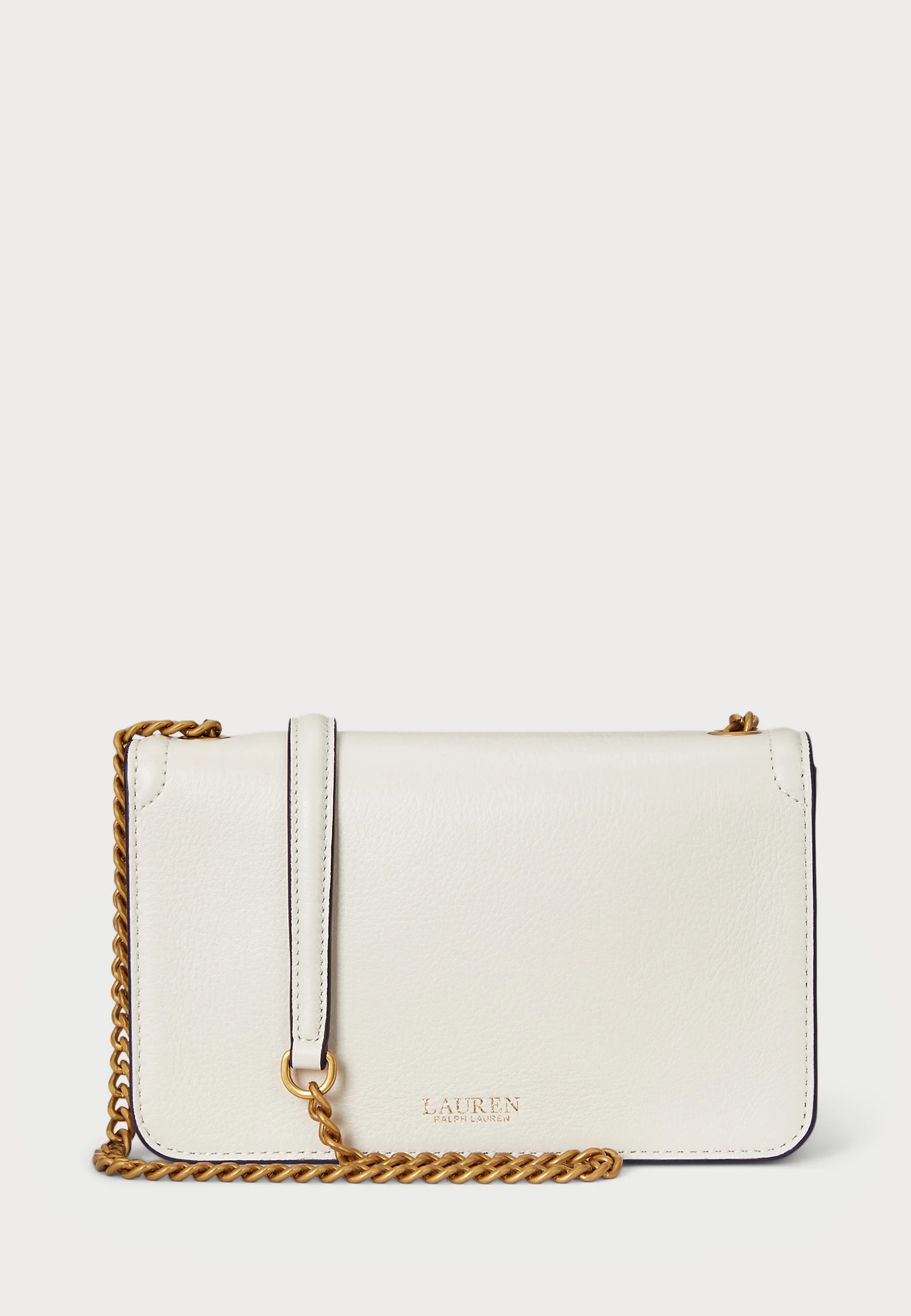 White Bradley Luxe Leather Chain Wallet