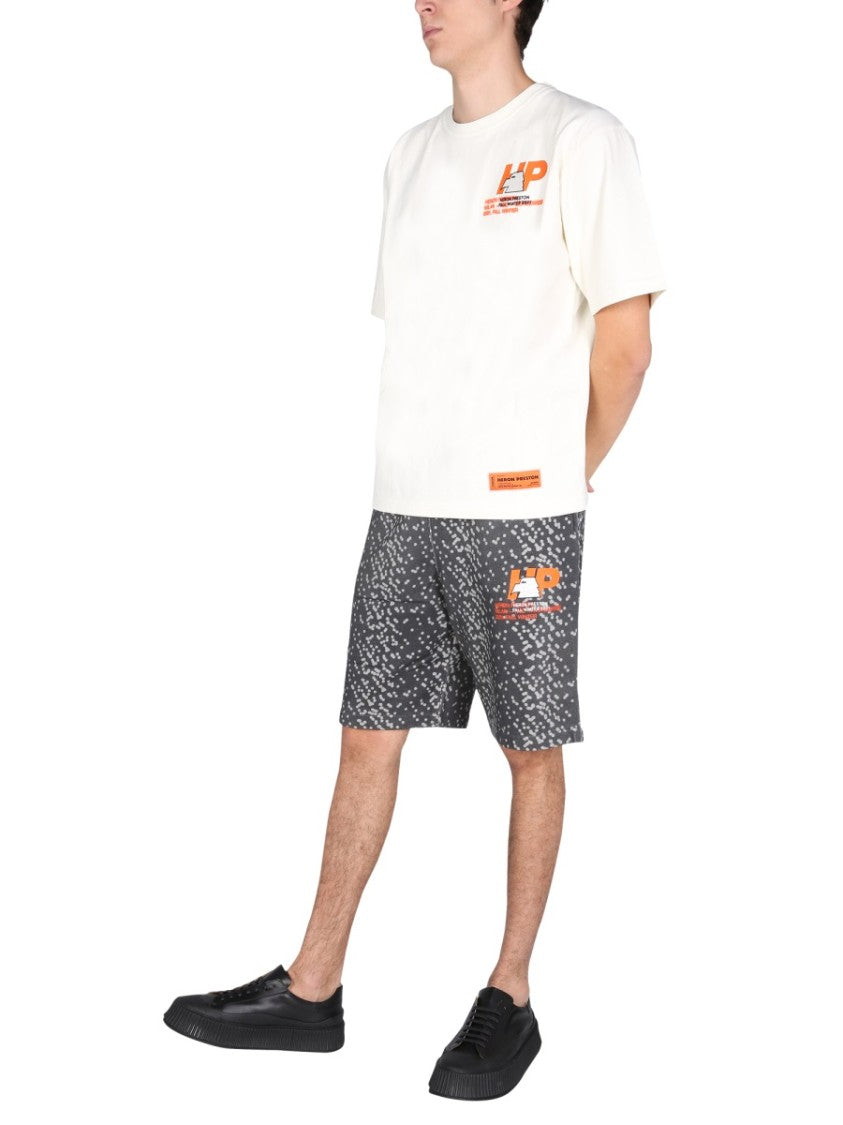 Bermuda Shorts With Front Logo Accents