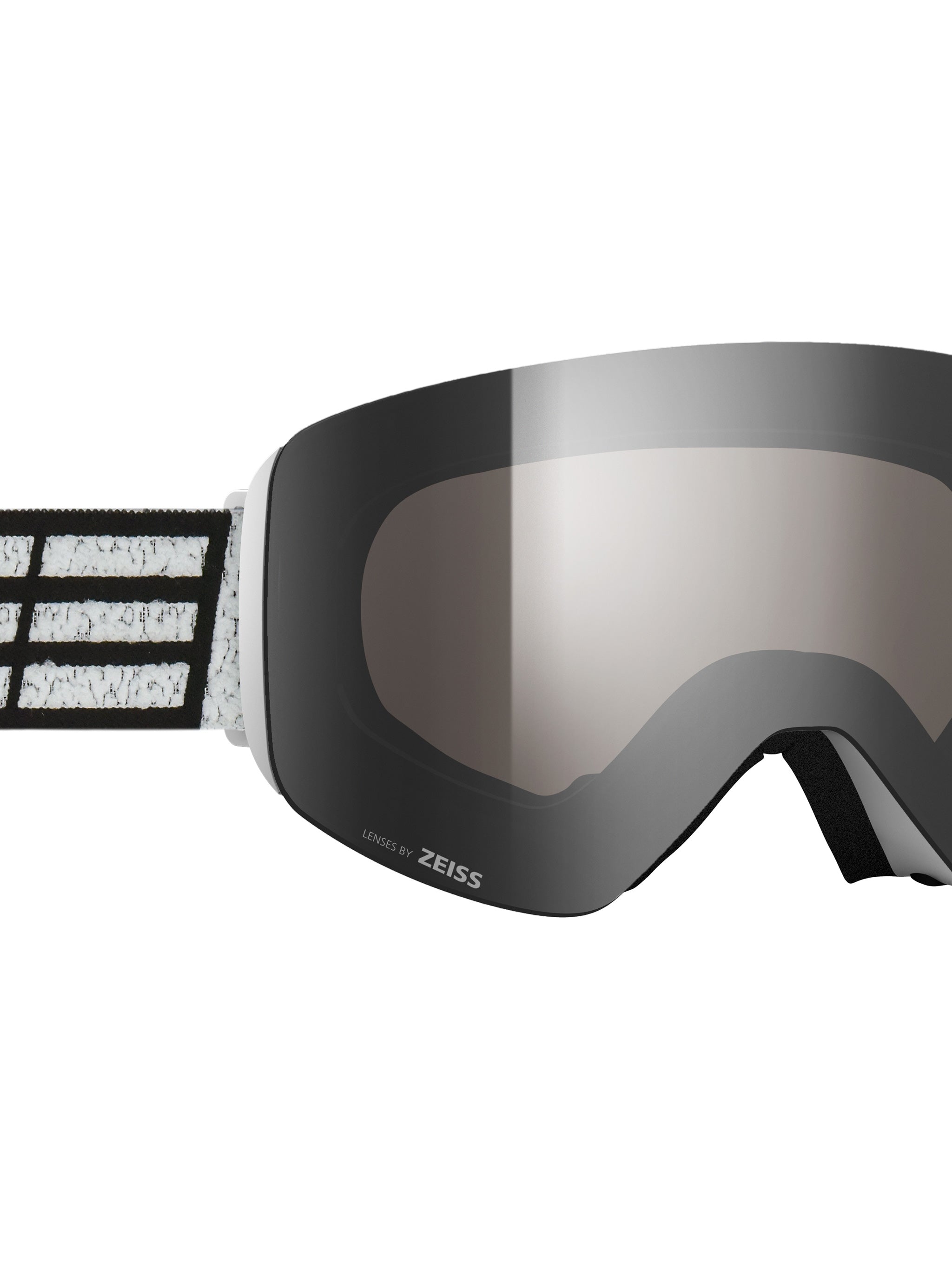 Black Wide Curved Reflective Ski Goggles
