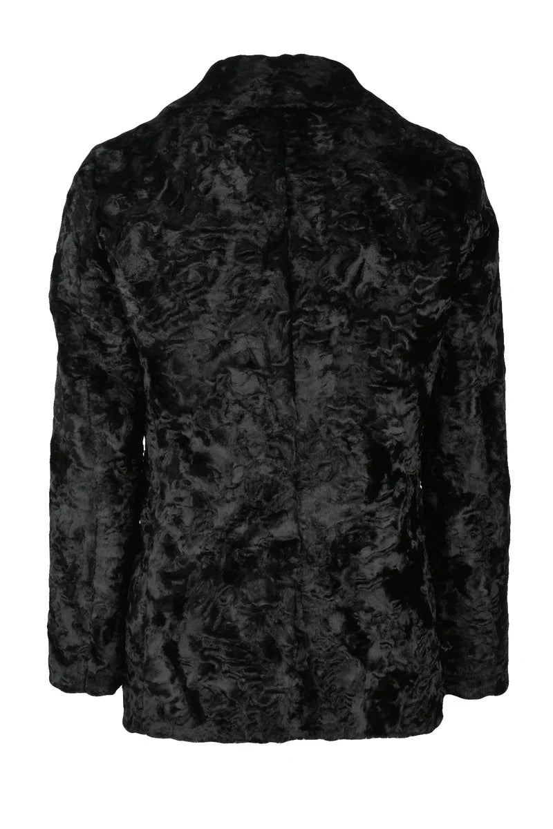 Faux Fur Coat - Black