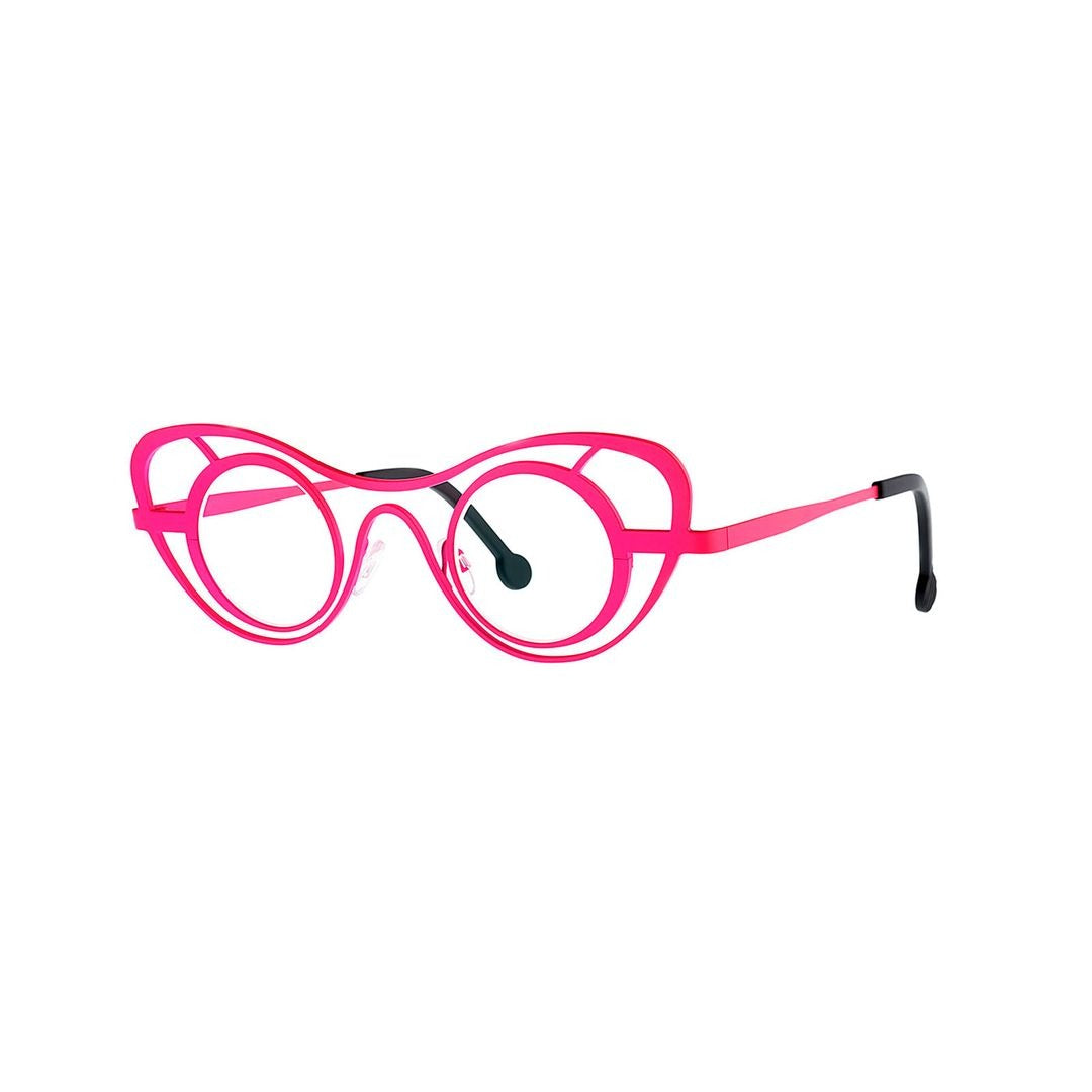 Debate Double-Layered Pink Eyeglasses with Edgy Design