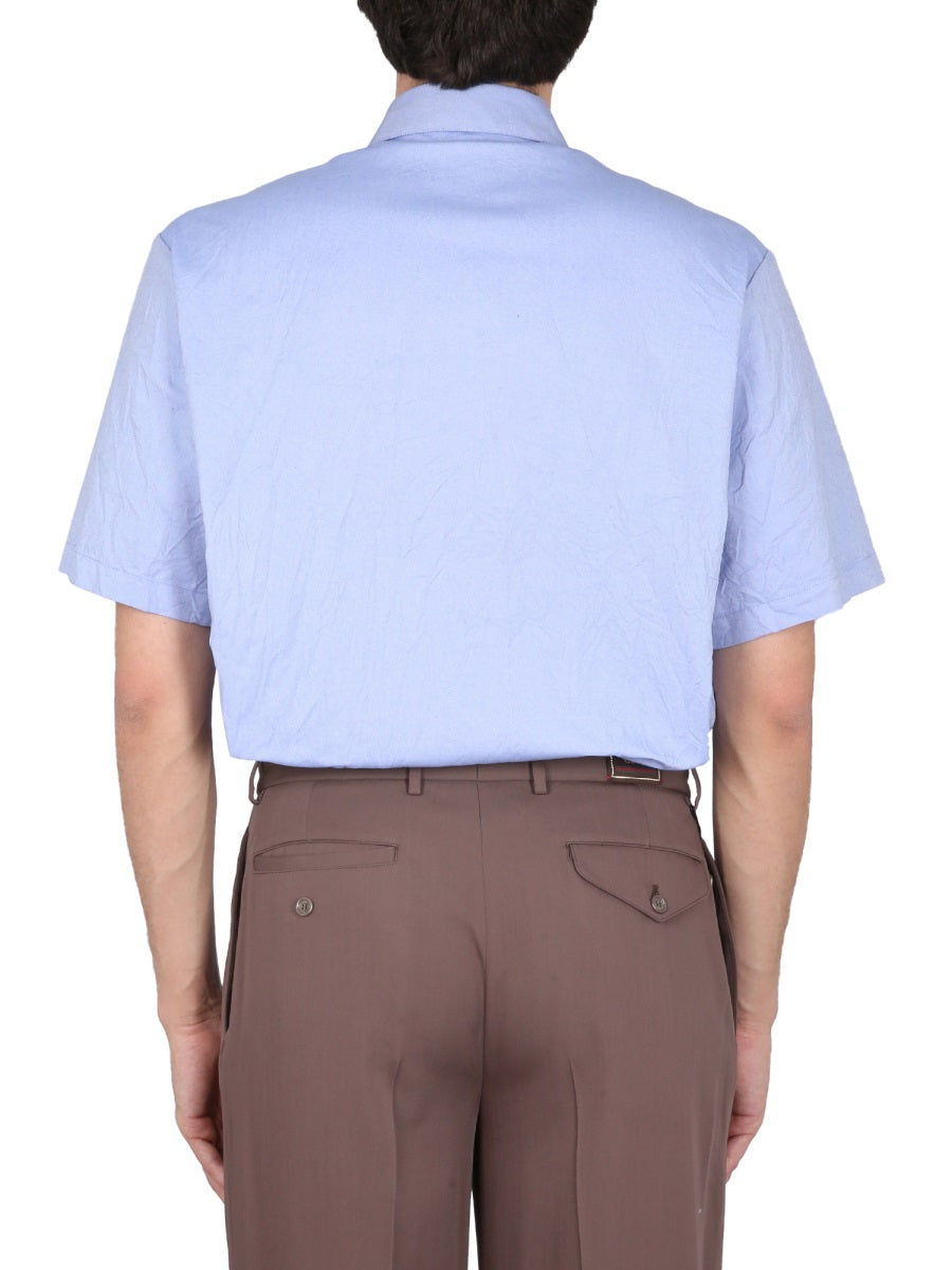 Casual Shirt with Bear Embroidery on Pocket