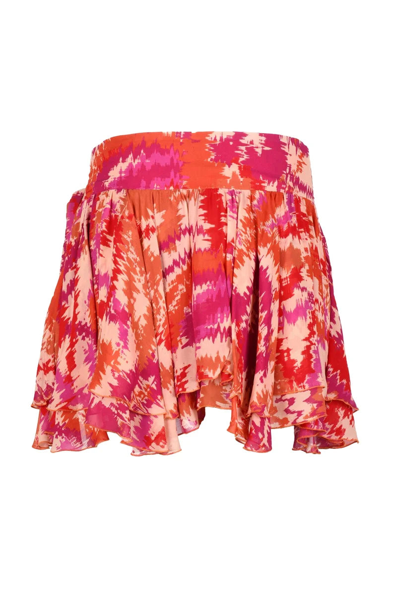 Mini Skirt Voile - Orange/Fuchsia