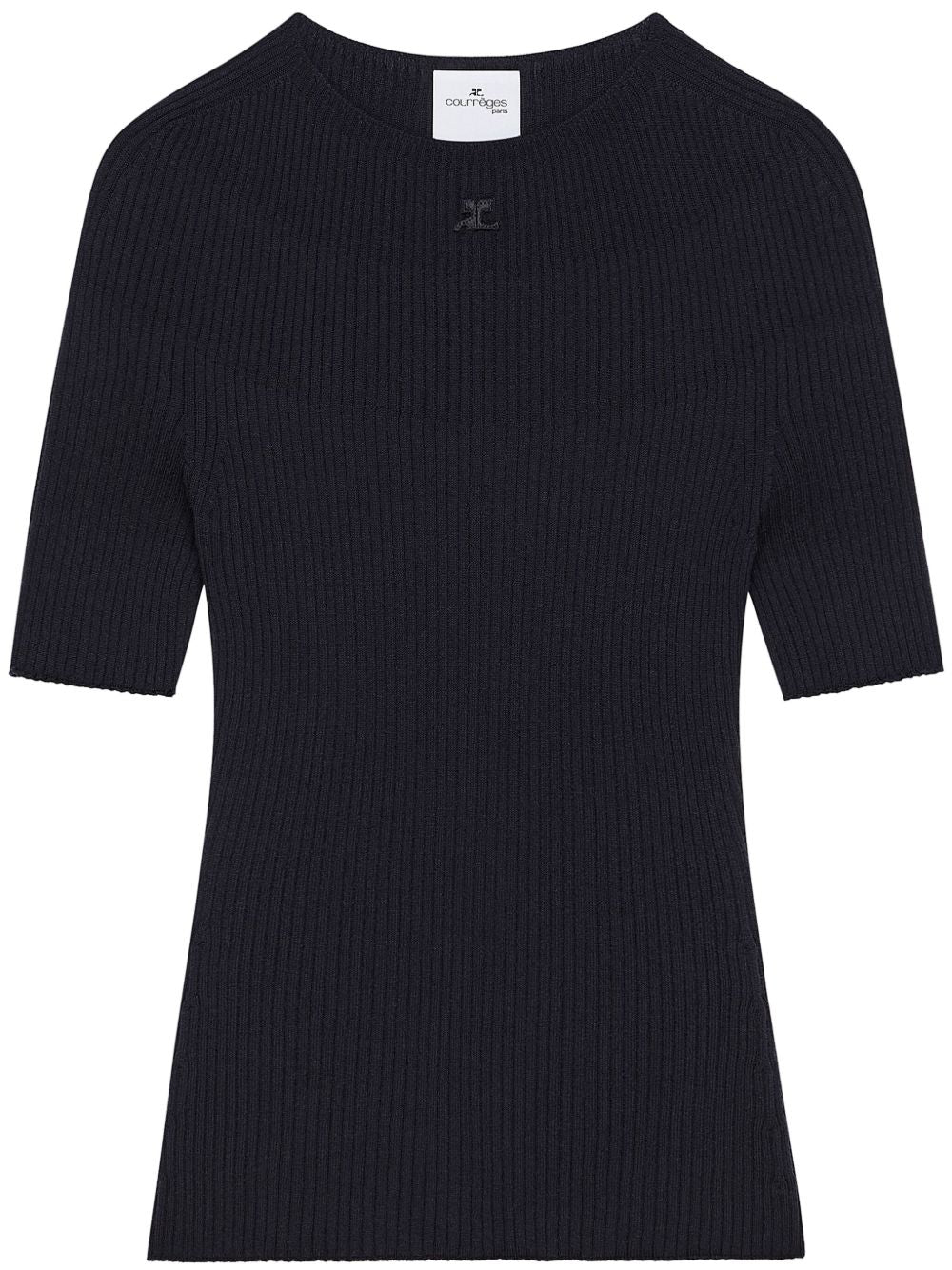 Fine Ribbed Short Sleeve Sweater