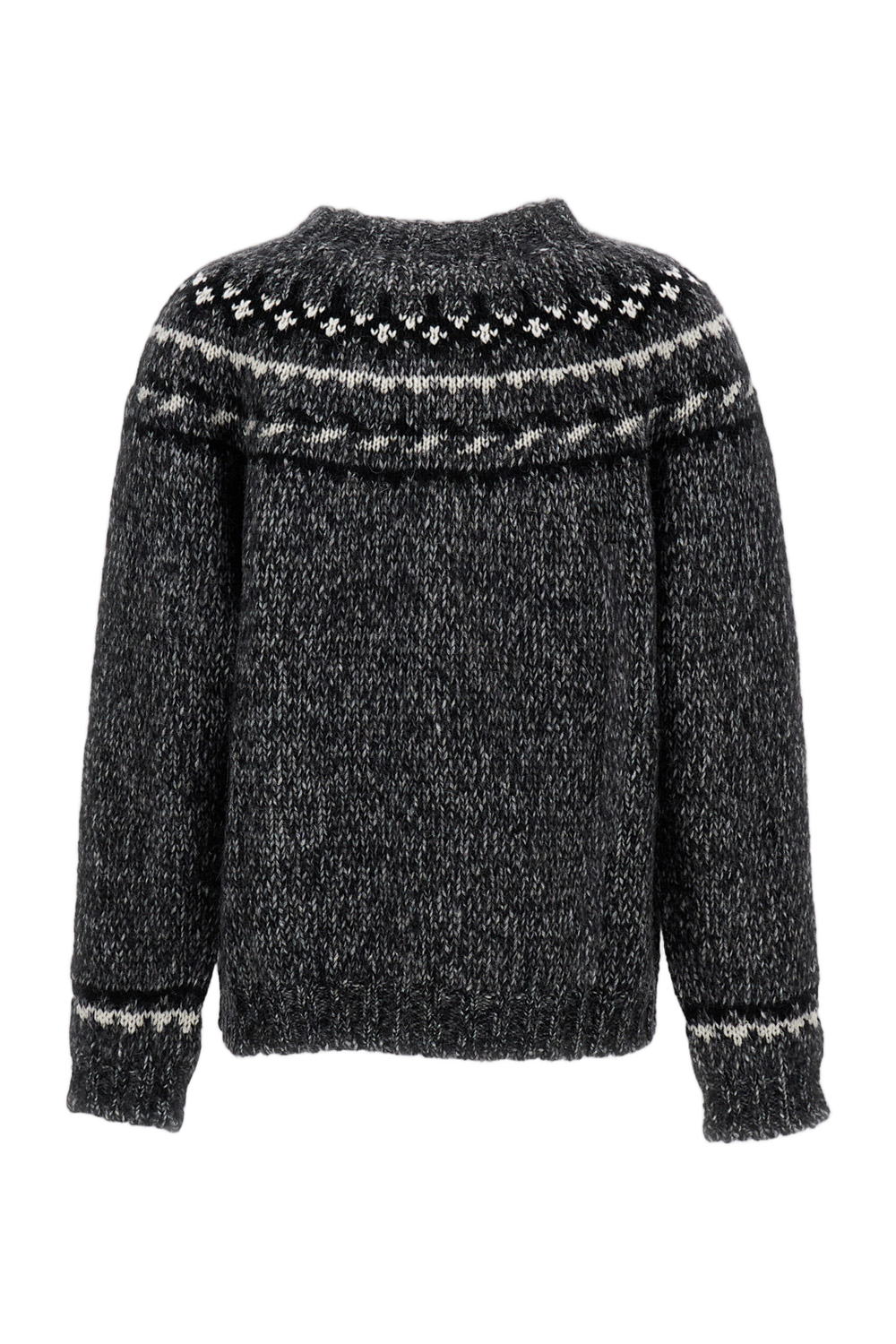 Classic Knit Sweater With Round Neckline