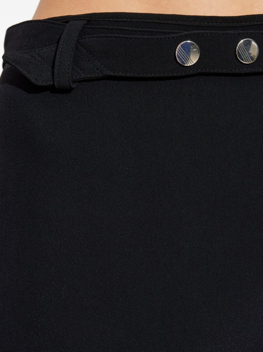 Wrap-Style Mini Skirt with Sheer Mesh Detailing