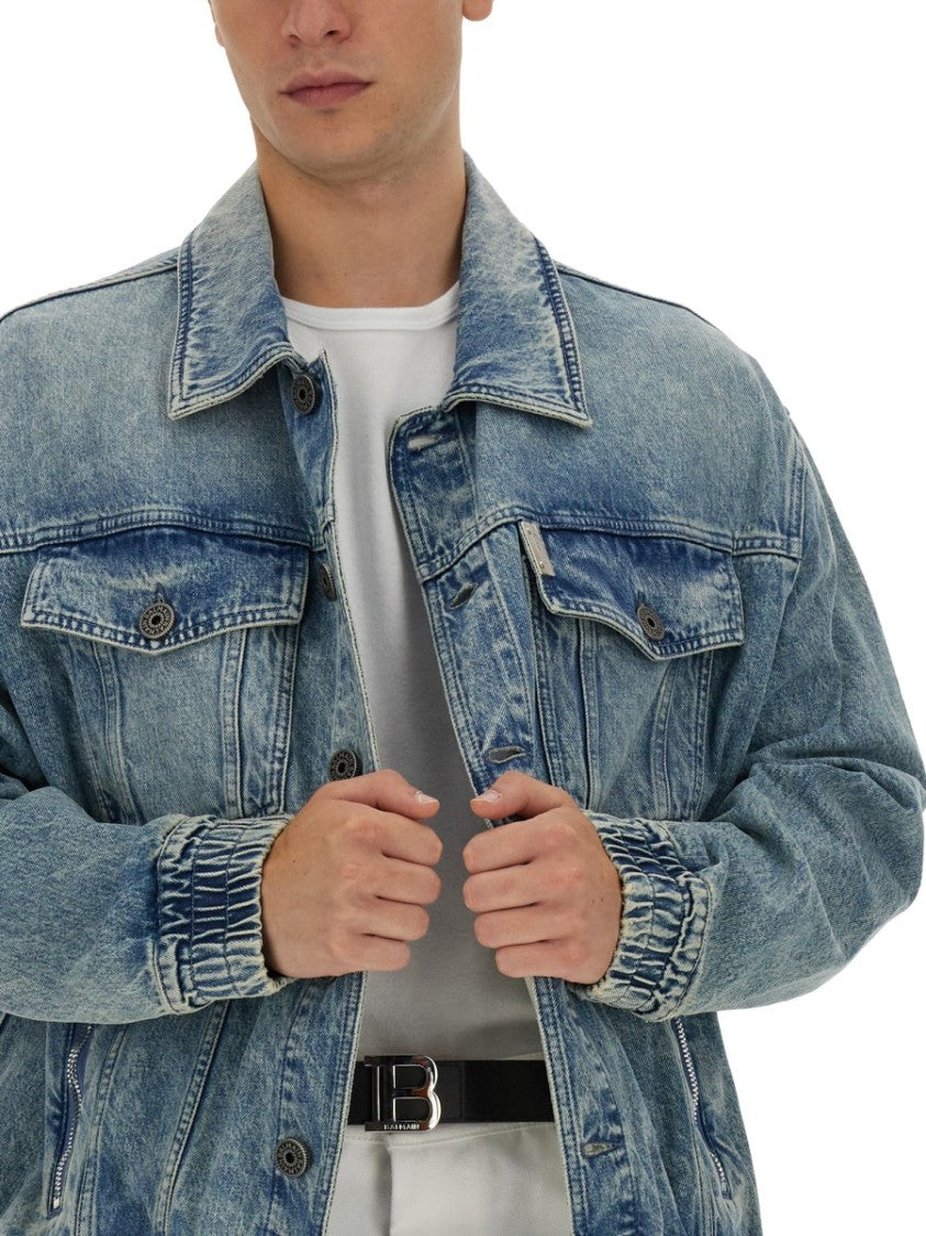 Faded Blue Cotton Denim Jacket