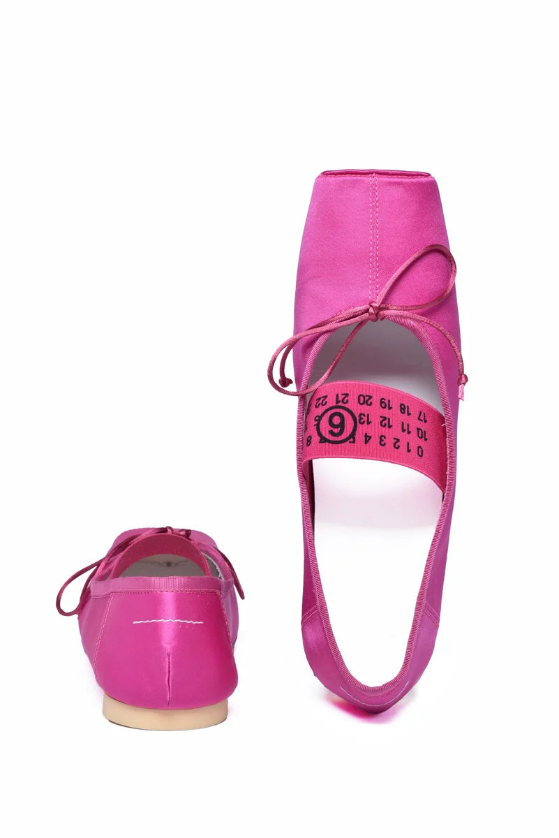 Satin Ballerinas - Fuchsia
