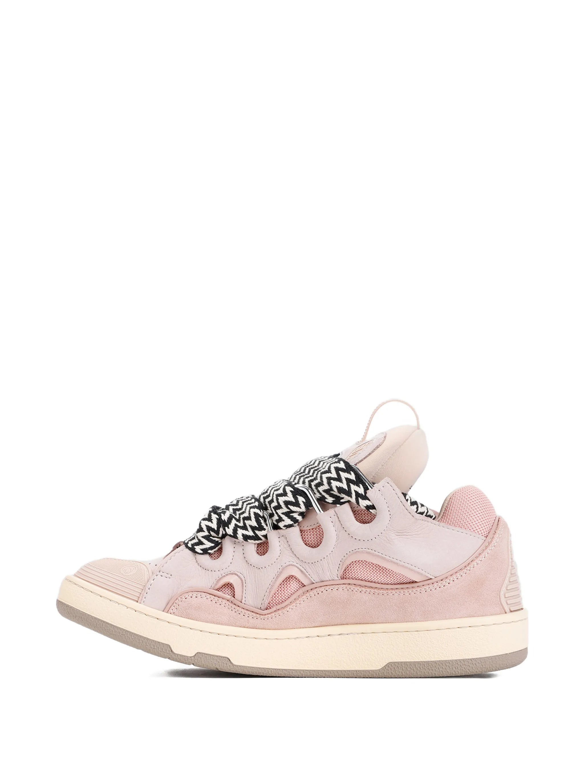 White Curb Sneakers Calf Leather Sneakers