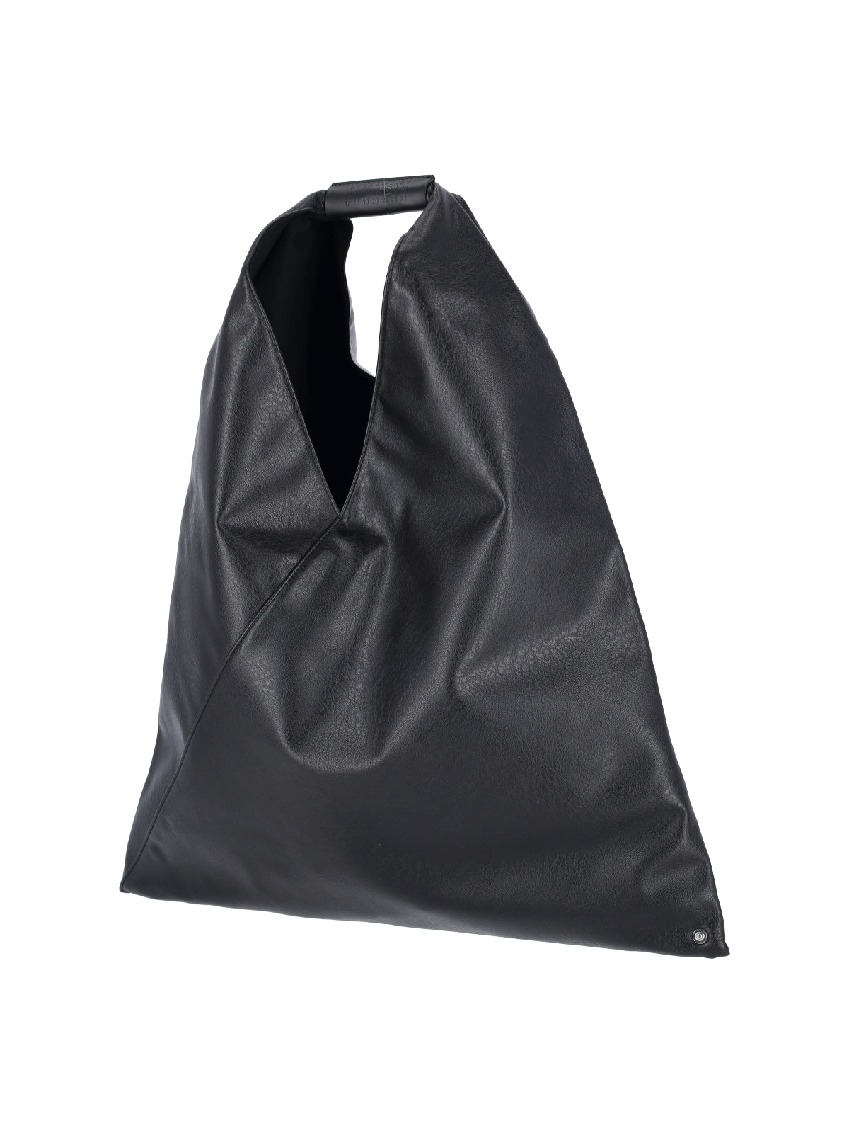 Structured Black Bag with Smooth Surface