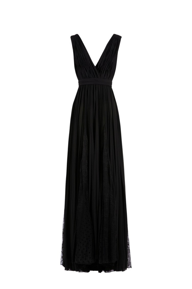 Pleated Dress With Lace