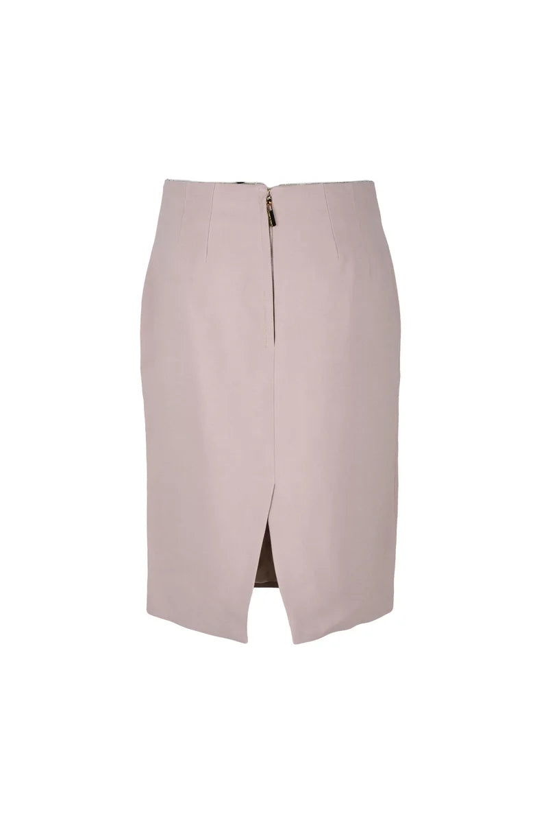 Midi Skirt Grey Viscose Elastane