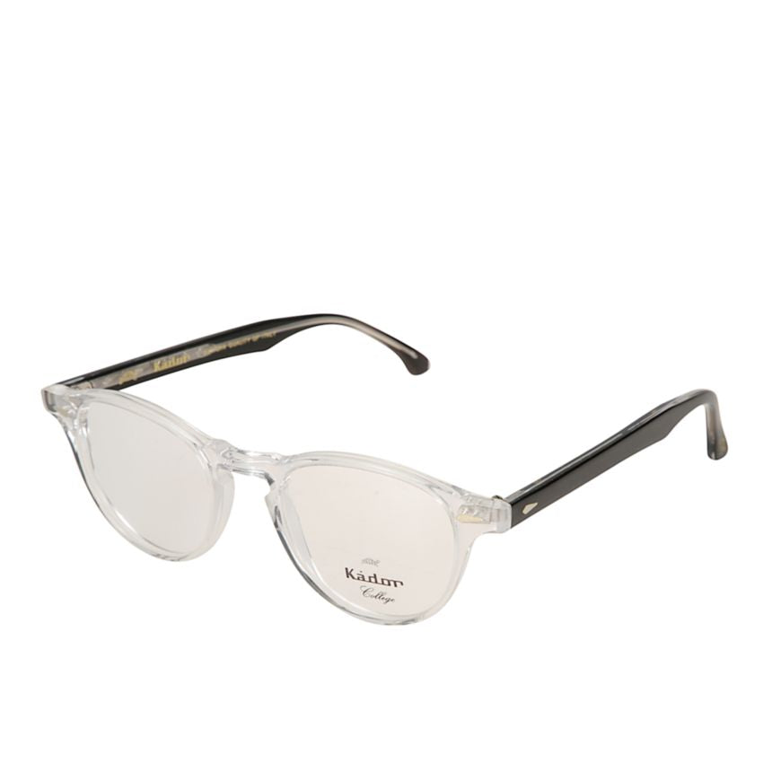 Oxford Transparent Front Frame Eyeglasses with Curved Black Temples