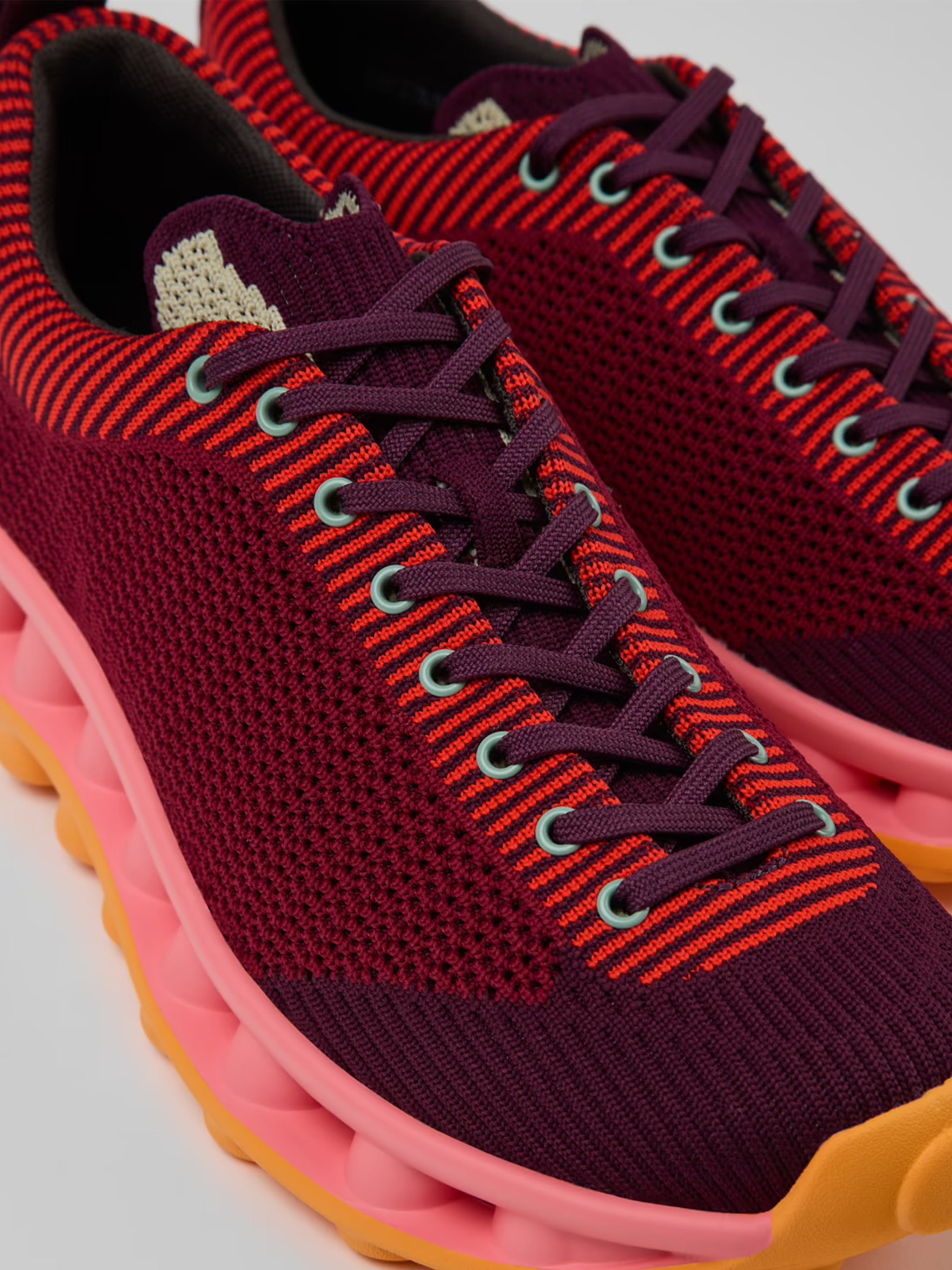 Pelotissima Knitted Deep Burgundy Sneakers