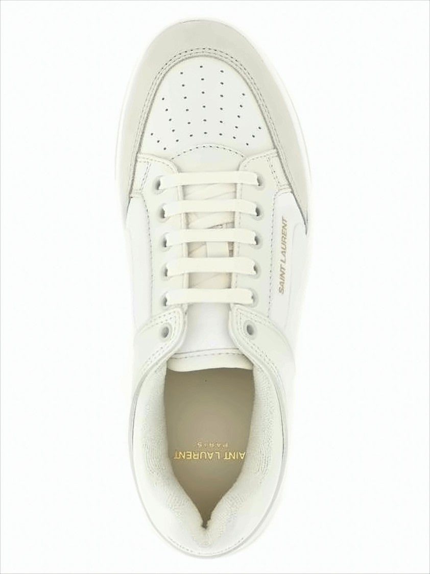 Low-Top Sneakers with Gold Lettering