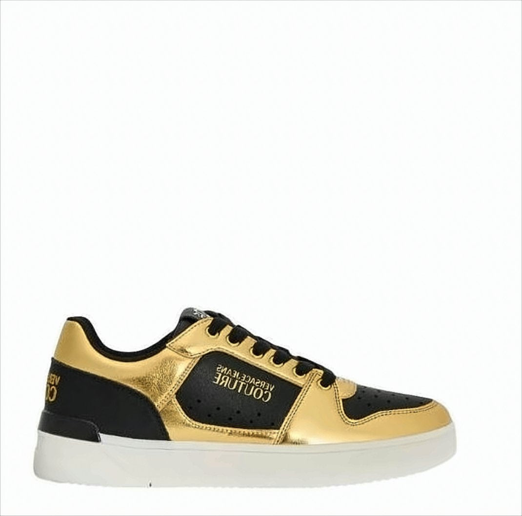 Low-Top Sneakers With Metallic Gold