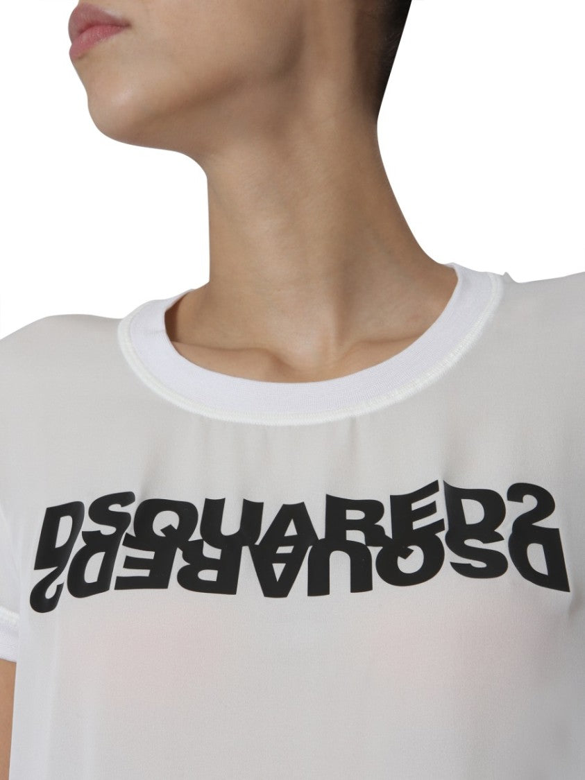 Sheer Lightweight Round Neck T-Shirt