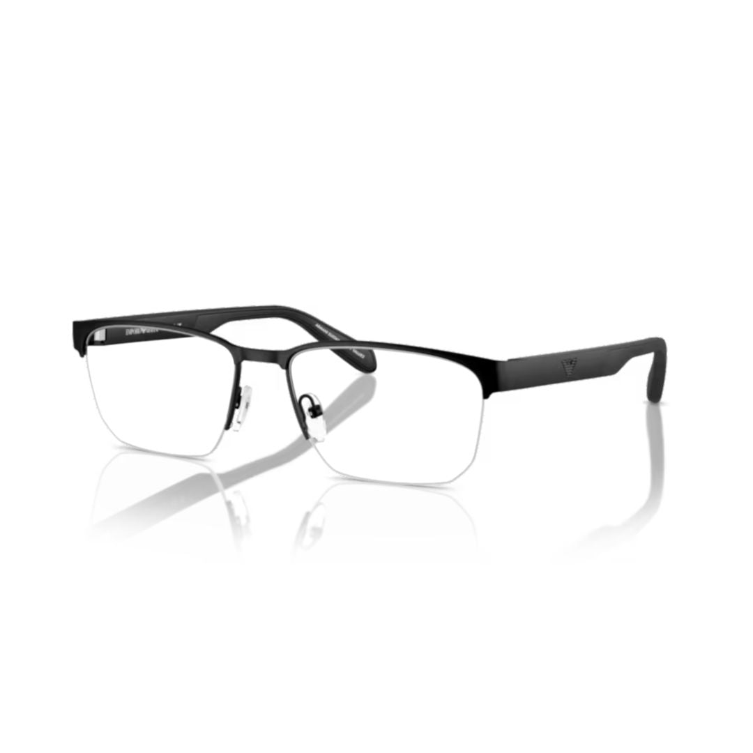 0ea1162 Rectangular Half-Rim Metal Eyeglasses with Matte Finish