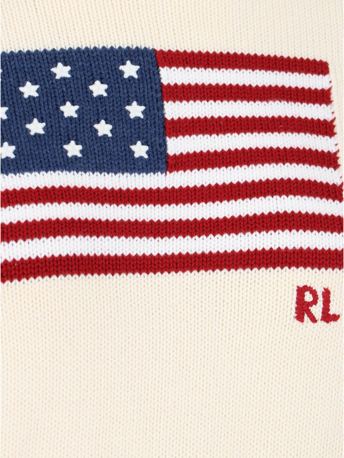 "American Flag" Sweater – Cream