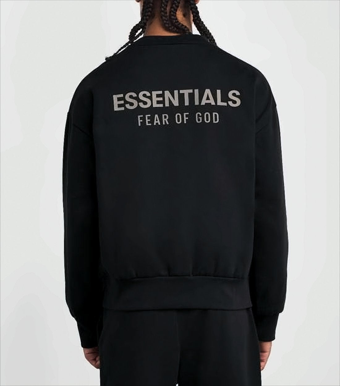 Relaxed Fit Black Fleece Hoodie
