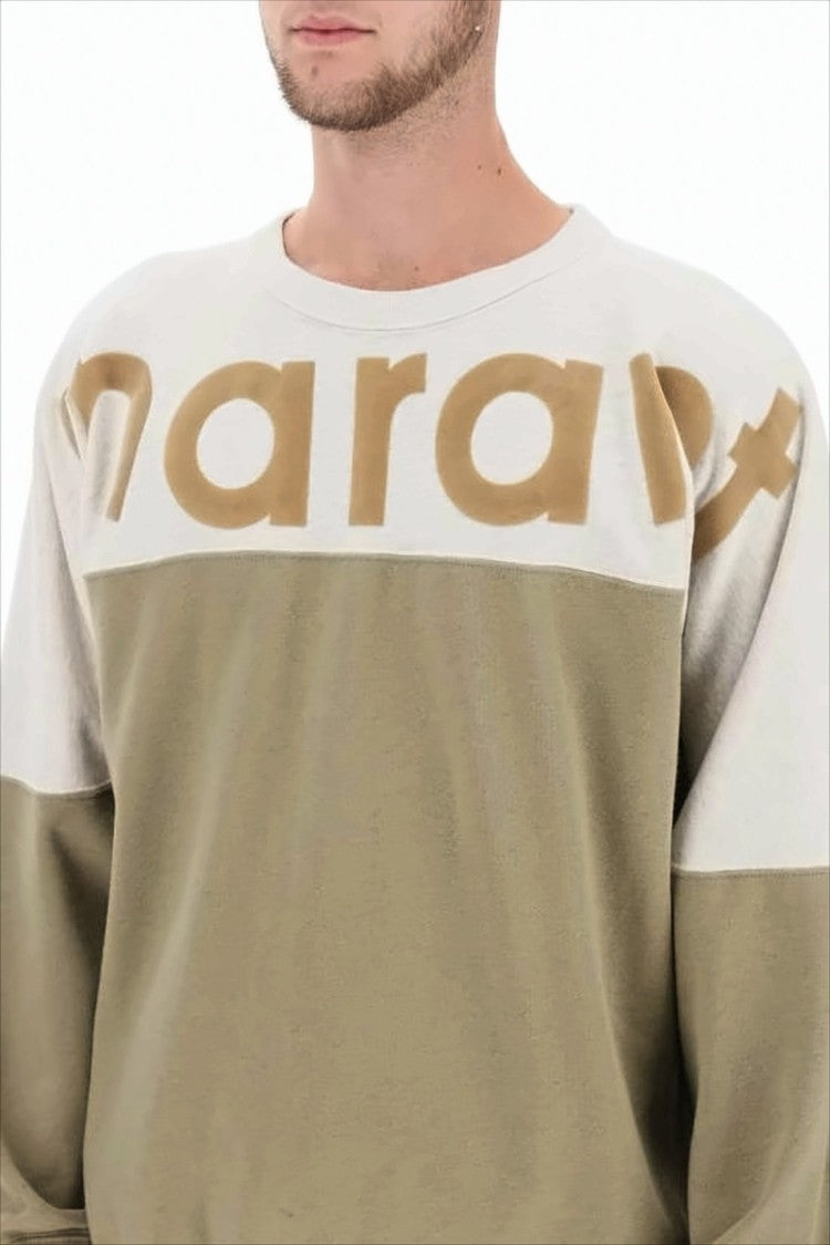 Color-Block Long-Sleeve Sweatshirt with Oversized Text Detail