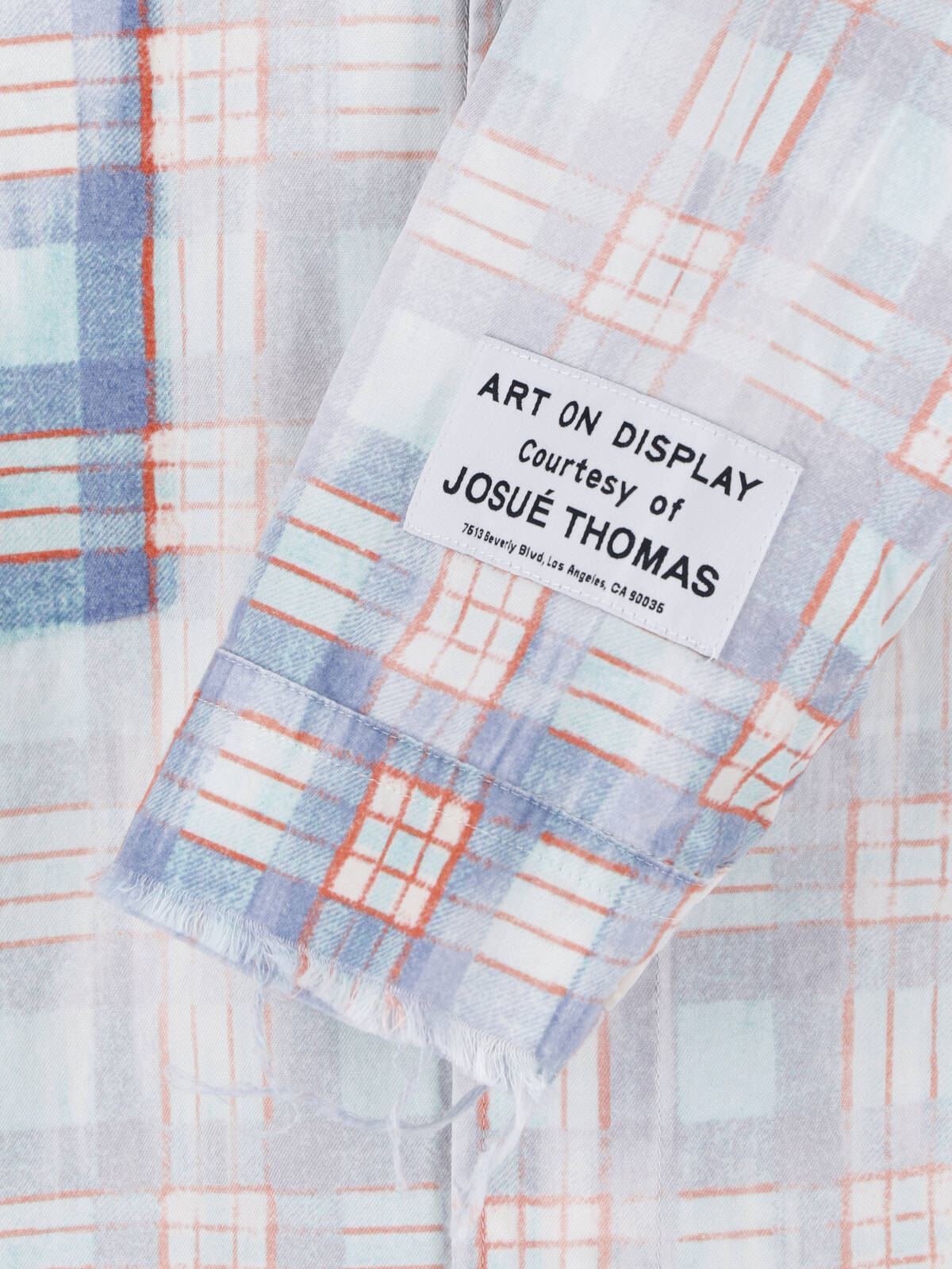 Blue Pastel Plaid Relaxed Fit Shirt